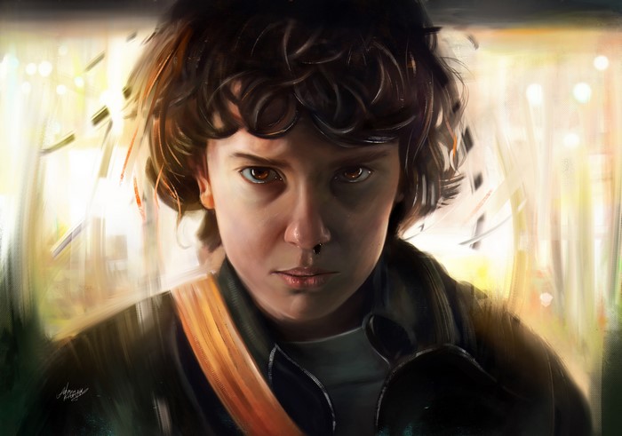 Millie Bobby Brown as Eleven from Stranger Things