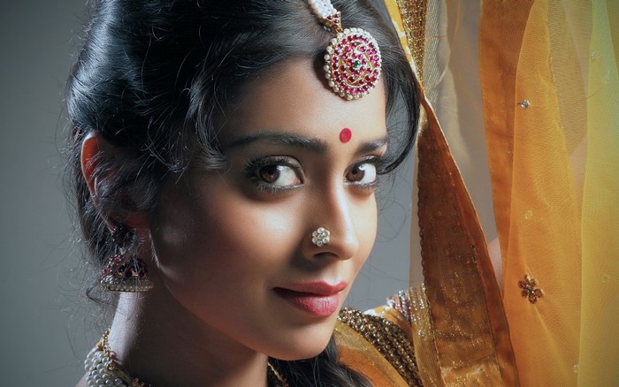 Shriya Saran wearing traditional Indian attire