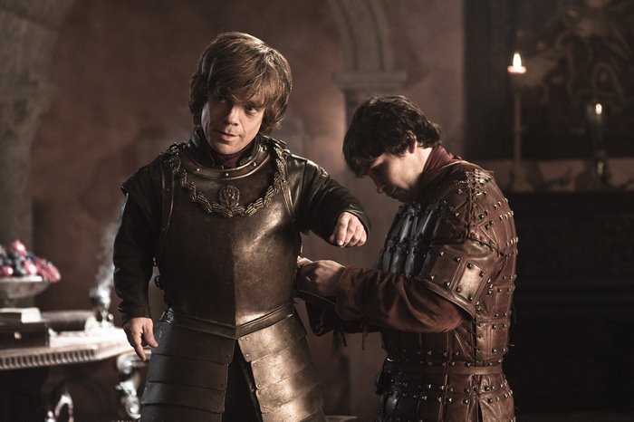 Tyrion Lannister and Podrick Payne in Game of Thrones