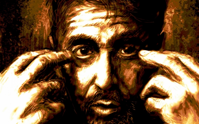 Al Pacino close-up portrait