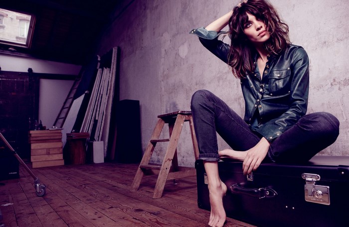 Alexa Chung in a studio setting