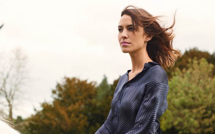 Alexa Chung on horseback