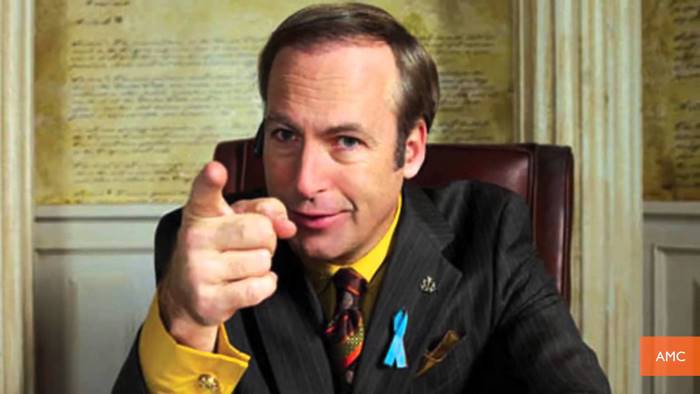 Bob Odenkirk as Saul Goodman pointing