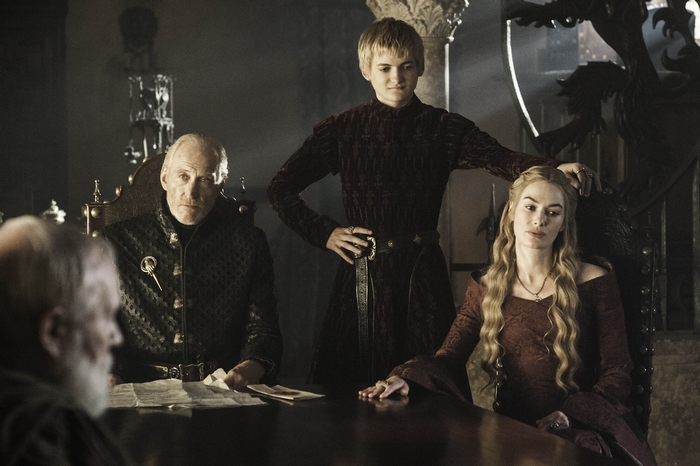 Tywin Lannister, Joffrey Baratheon, Cersei Lannister, and Margaery Tyrell