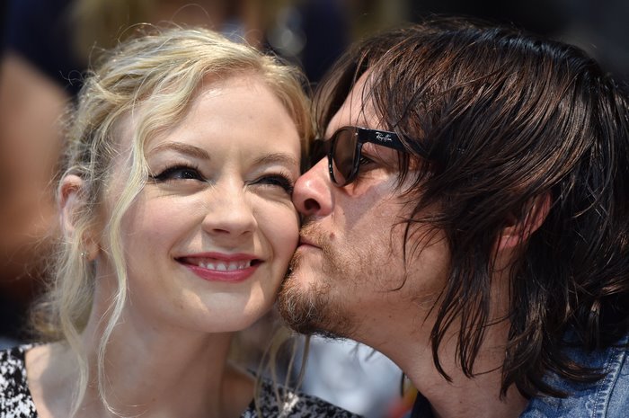 Emily Kinney and Norman Reedus