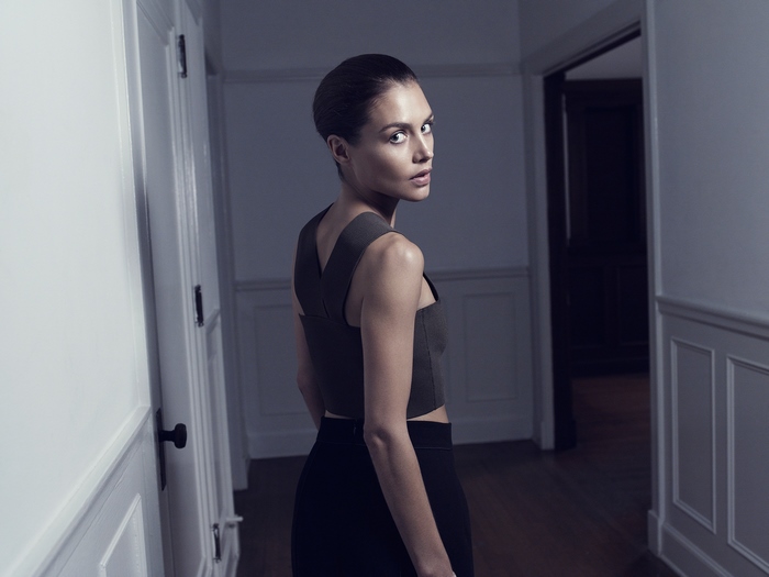 Hannah Ware in a hallway