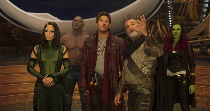 Kurt Russell and Guardians of the Galaxy characters