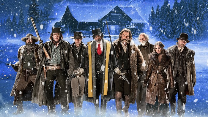 The Hateful Eight characters in snow