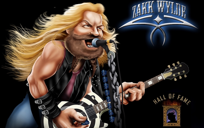 Zakk Wylde playing guitar and singing