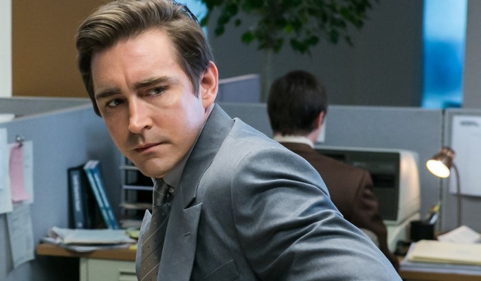 Lee Pace in an office setting