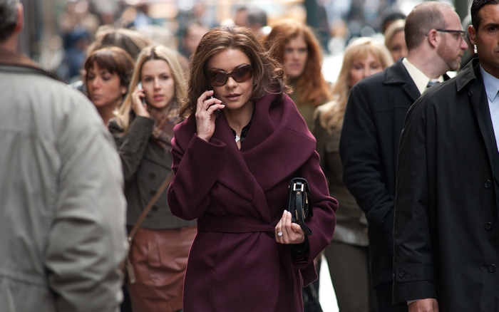 Catherine Zeta-Jones on a phone call
