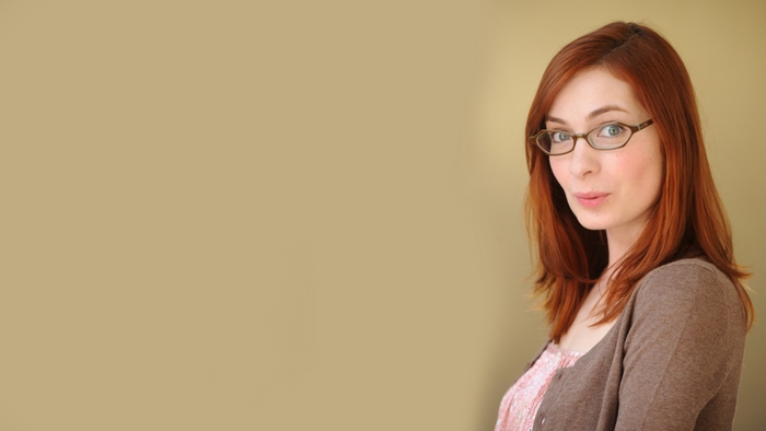 Felicia Day wearing glasses