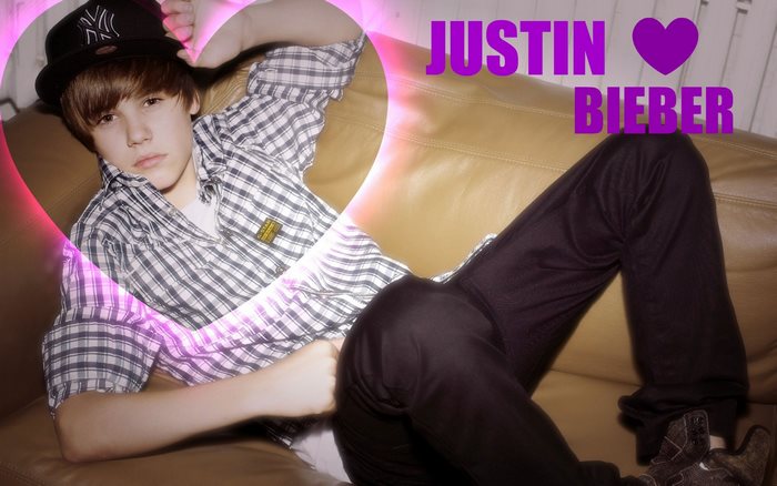 Justin Bieber on a couch