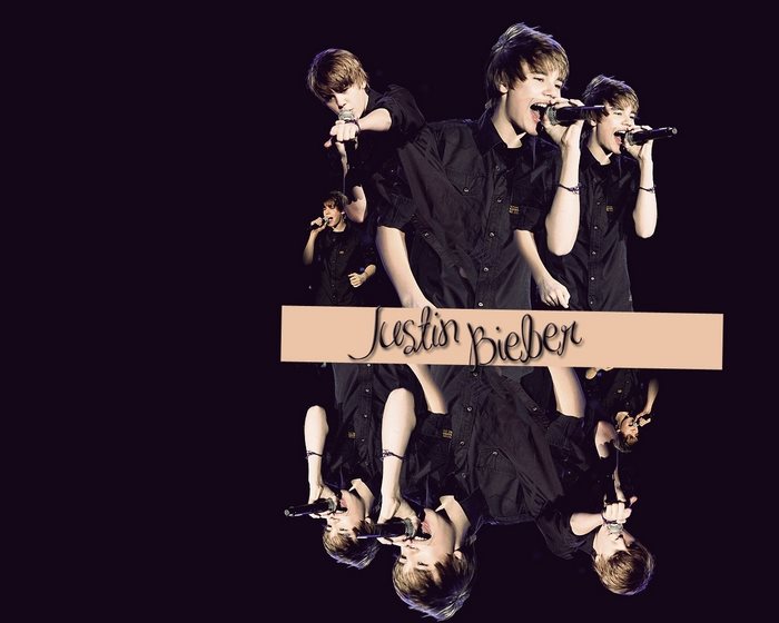 Justin Bieber performing on stage