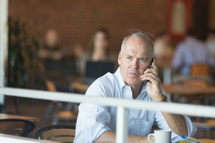 Michael Keaton on the phone