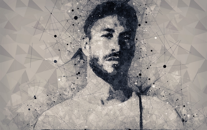 Sergio Ramos abstract portrait