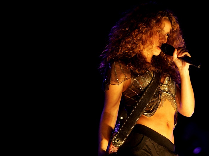 Shakira performing on stage
