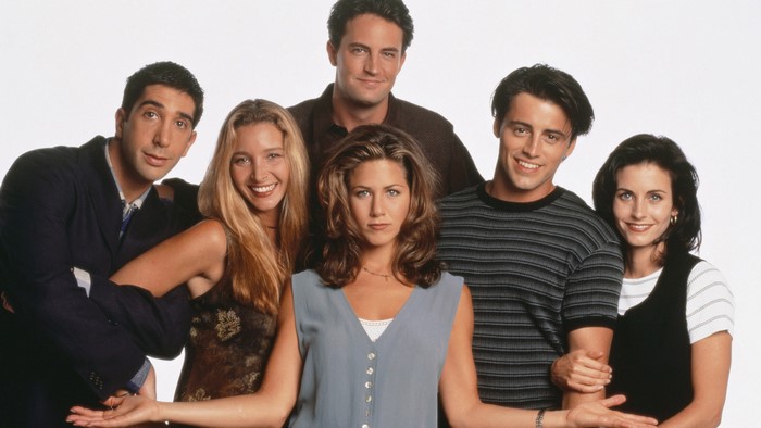 The cast of Friends posing together