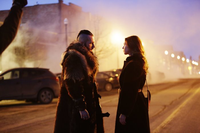 Melanie Scrofano in a Fur Coat