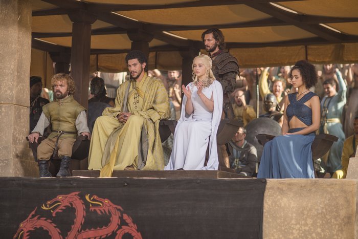 Daenerys Targaryen and companions in Meereen