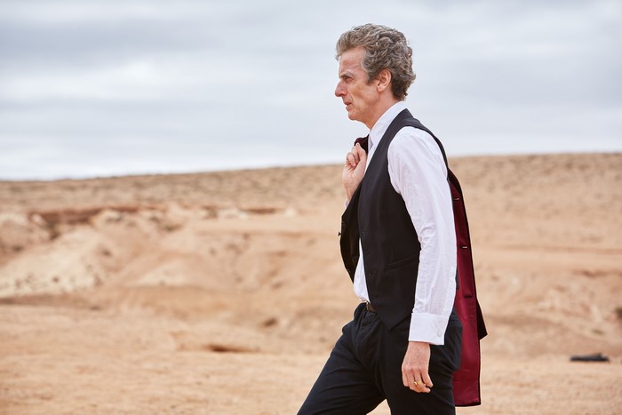 Peter Capaldi in a desert landscape