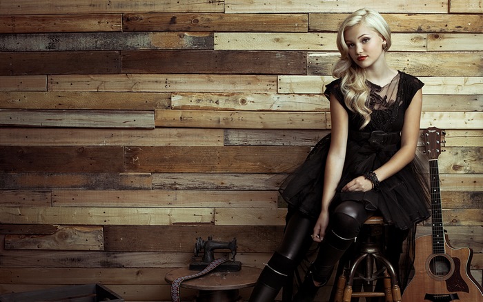 Olivia Holt with Guitar and Sewing Machine