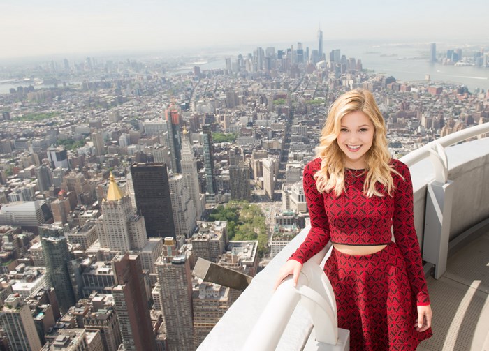 Olivia Holt on a New York City Skyscraper