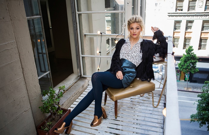 Olivia Holt on a Balcony