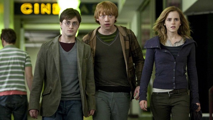 Daniel Radcliffe, Rupert Grint, and Emma Watson from Harry Potter