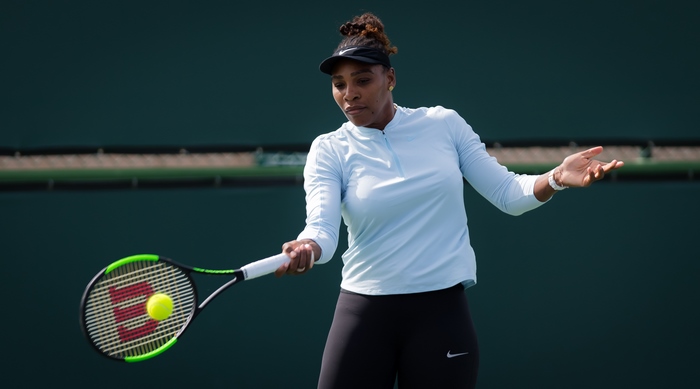 Serena Williams playing tennis