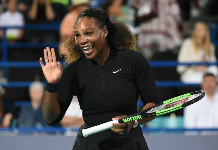Serena Williams holding a tennis racket