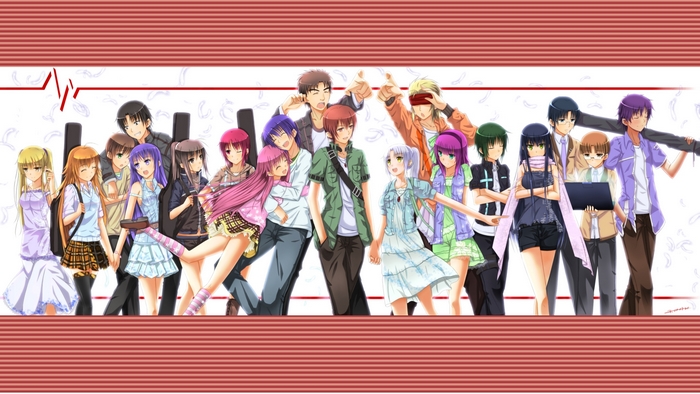 Angel Beats! characters group portrait