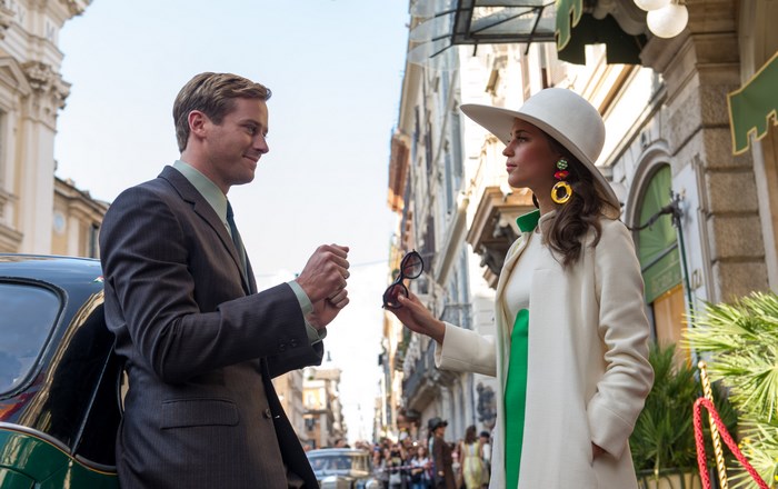 Armie Hammer and Alicia Vikander in Rome