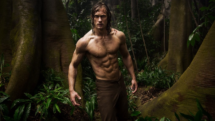 Alexander Skarsgård as Tarzan in the jungle