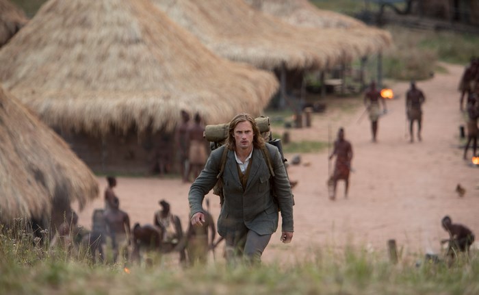 Alexander Skarsgård in a village