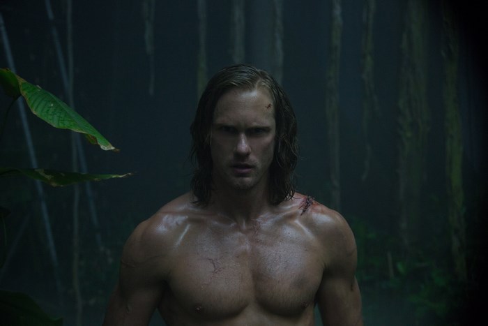 Alexander Skarsgård as Tarzan in the jungle