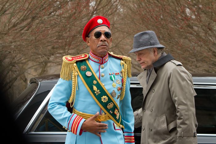 Morgan Freeman and John Malkovich in military uniform