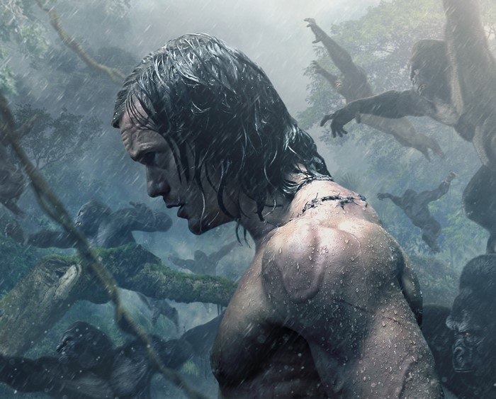 Alexander Skarsgård as Tarzan in the jungle