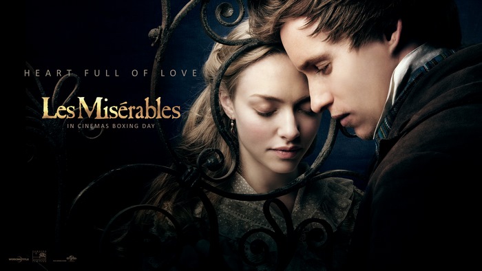 Les Miserables movie poster with Eddie Redmayne