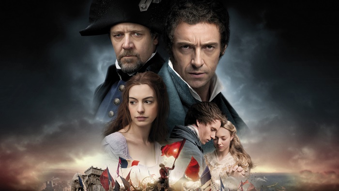 Les Misérables Poster with Russell Crowe, Hugh Jackman, Anne Hathaway, Eddie Redmayne, Amanda Seyfried