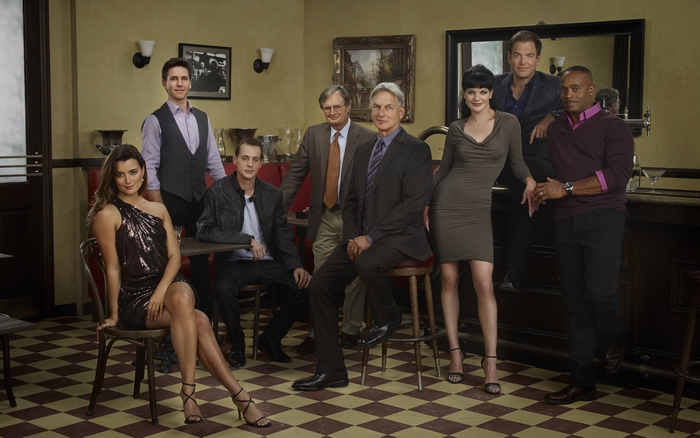 NCIS Cast Posed in a Bar Setting