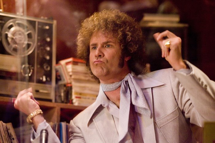 Will Ferrell in a 70s suit