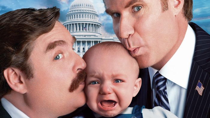 Will Ferrell and John C. Reilly with Baby in front of Capitol