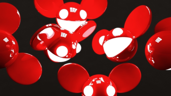 Deadmau5 heads on a dark background