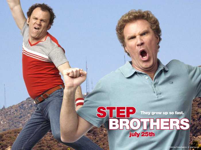 Step Brothers movie poster with Will Ferrell and John C. Reilly