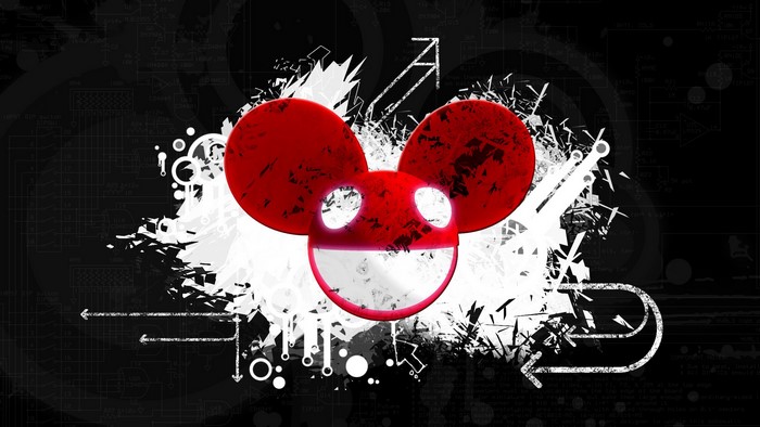 Deadmau5 logo with abstract art