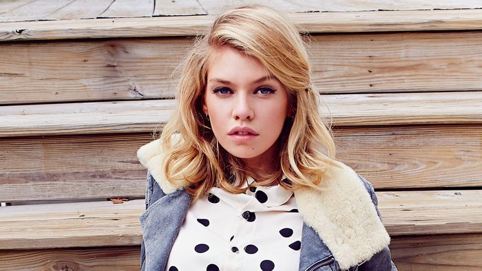 Stella Maxwell on Wooden Steps
