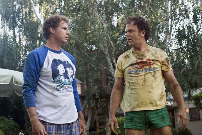 Will Ferrell and John C. Reilly in a backyard