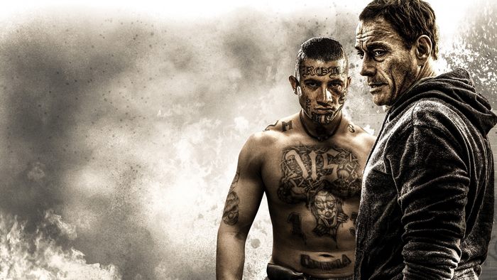 Jean-Claude Van Damme and tattooed man