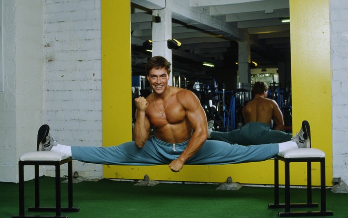 Jean-Claude Van Damme in a gym